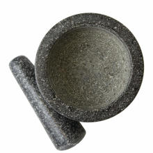 Granit-Mörser und Pistill Set Solid Stone Grinder Bowl für Guacamole Herbs Gewürz